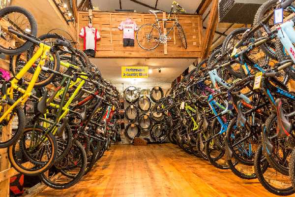 Interior of a bike shop brightly lit up using microtek UPS solutions